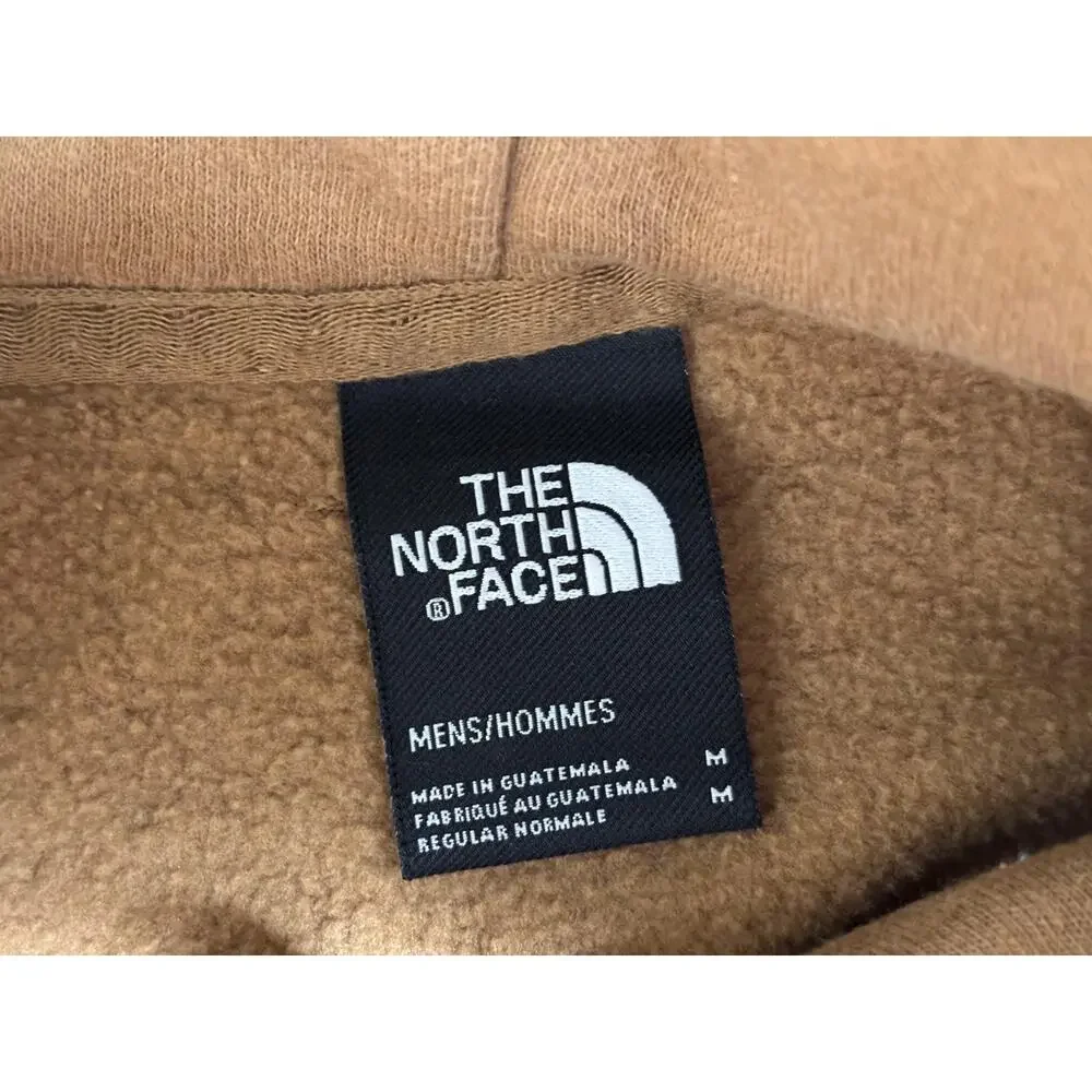The North Face Hoodie Mens Medium Brown Camo Box Logo Fleece Pullover Sweatshirt